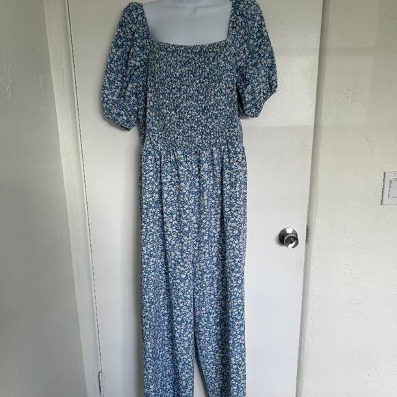 Blue Peasant Paisley Jumpsuit XL - Gorgeous, Lightweight j1 - Picture 1 of 2